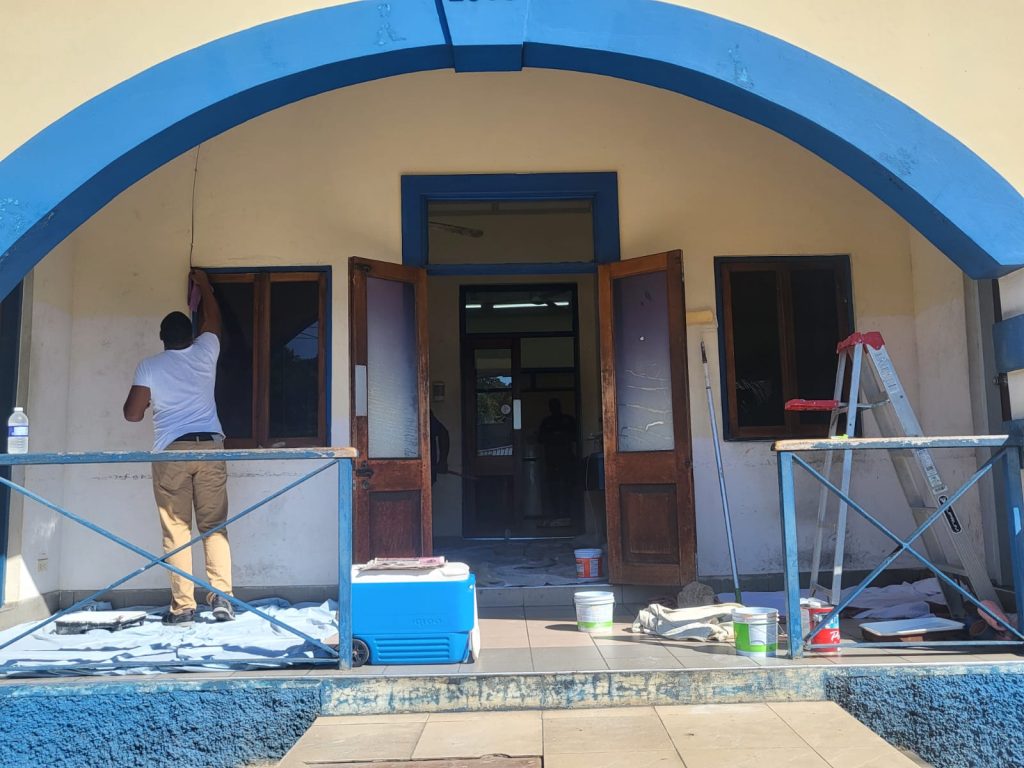 Labour Day 2023 Oracabessa District painted the interior Oracabessa Police Station