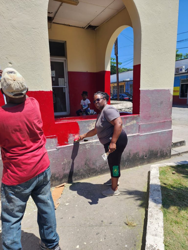 Labor Day Project 2023 Portmaria District painted the Port Maria Police Station.