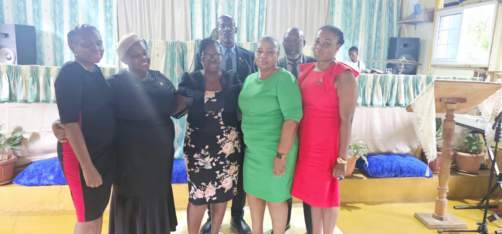 On Sunday, May 5, 2024, JPJ Chairman, along with members from the Portmaria and Oracabessa Districts, worshipped at the Grace Temple A.M.E. Church in Geddes Town.